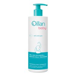 OILLAN – Бебешки 3во1 гел за миење коса, тело и капење, 400 ml